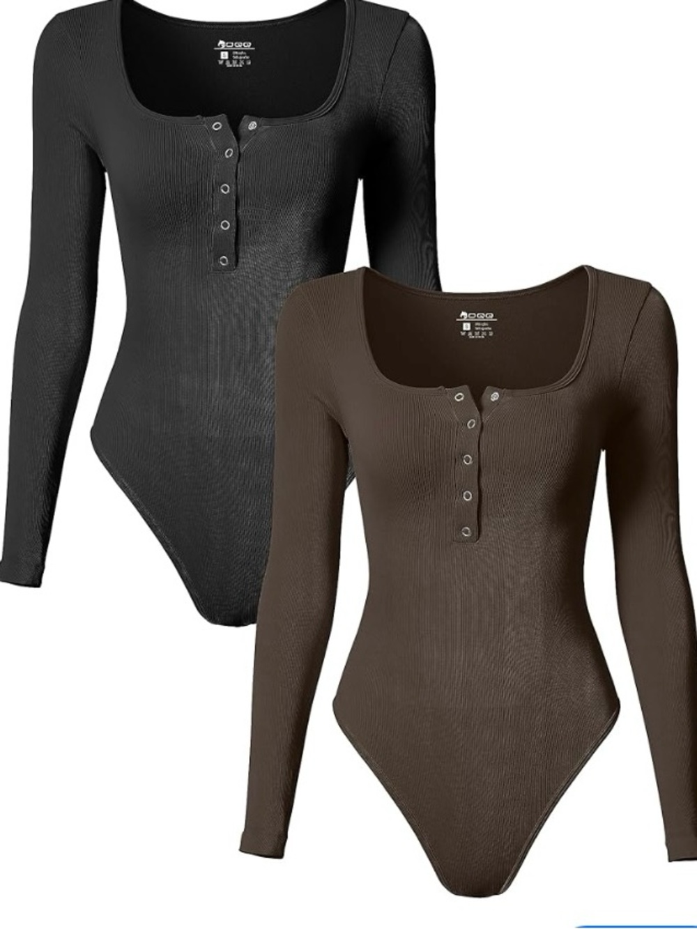 2 OQQ WOMEN’S BODYSUITS Blk & brown bundle